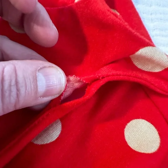 Boston Proper red Polk dot dress. Size medium - Picture 6 of 9